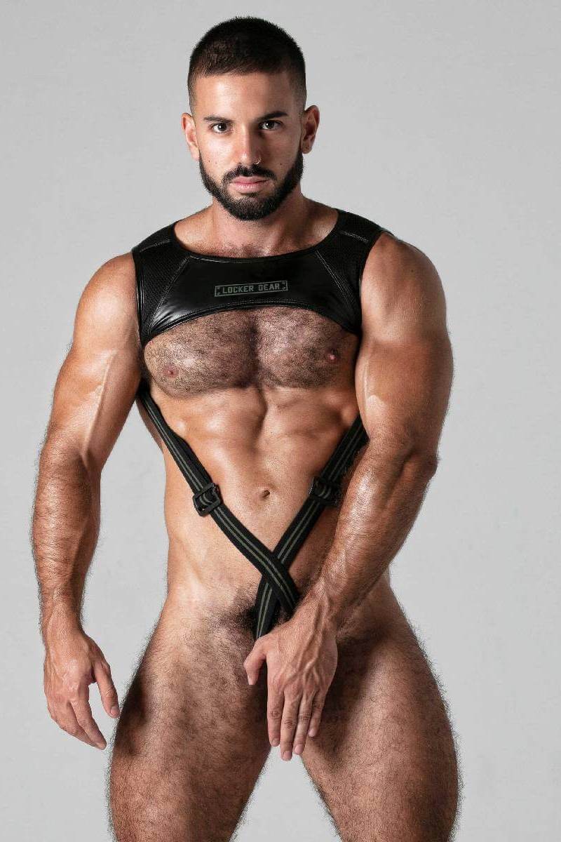 MENS LEATHERETTE BODY HARNESS