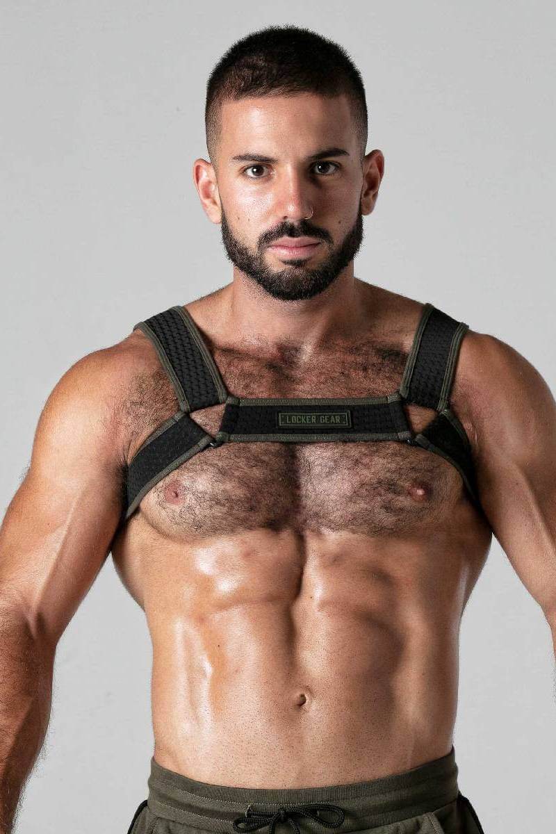 MENS GAY MESH CHEST HARNESS