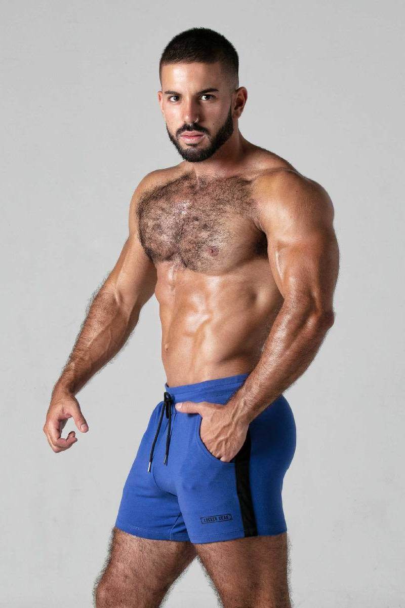 men's comforatble blue active shorts