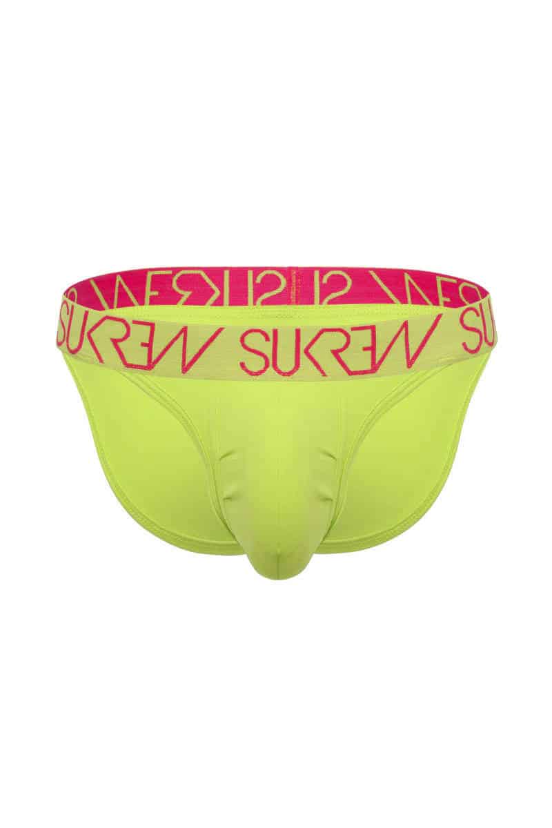 SUKREW Raspberry & Lime Tanga Brief with Longer Pouch