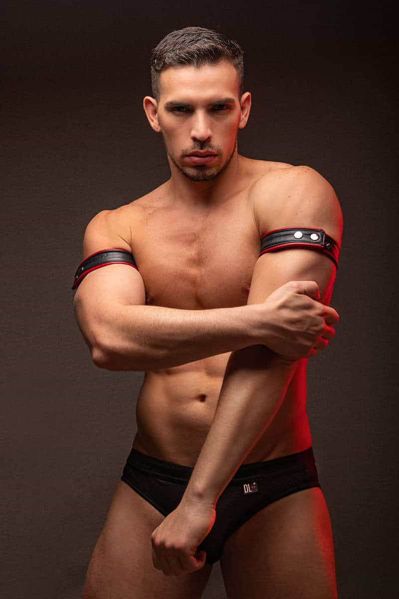 MENS LEATHER GAY BICEPS BAND