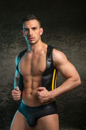 Dale Mas men's real leather vest leather gear