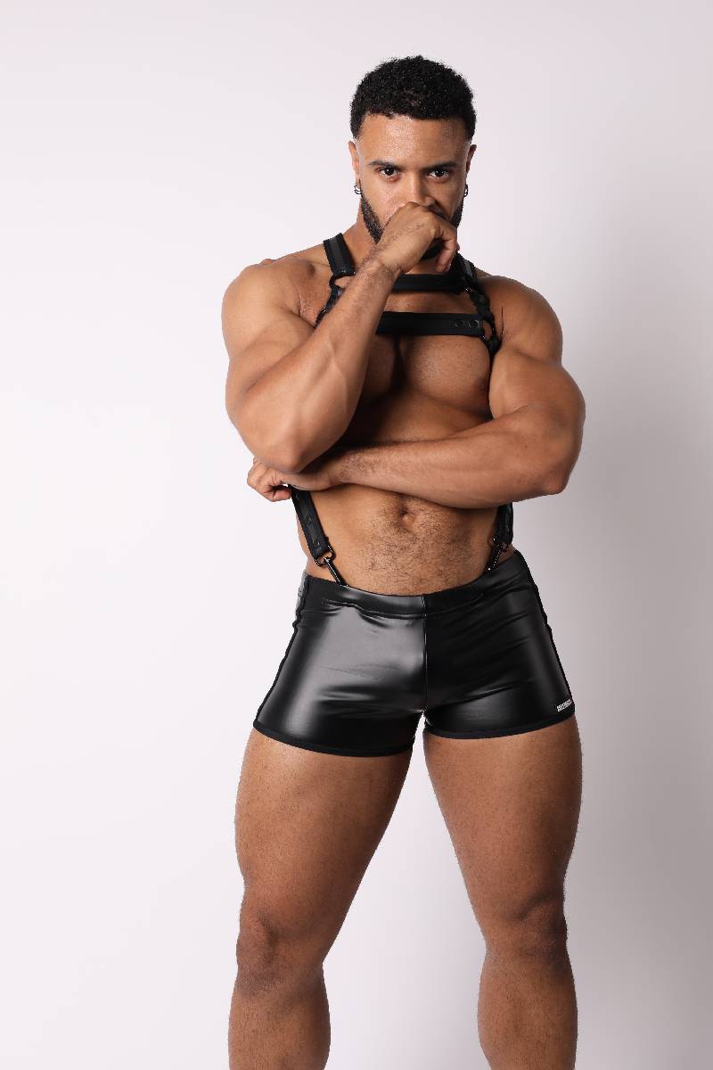 CELLBLOCK13 HIGH BAR SEXY LEATHERETTE MENS SHORTS