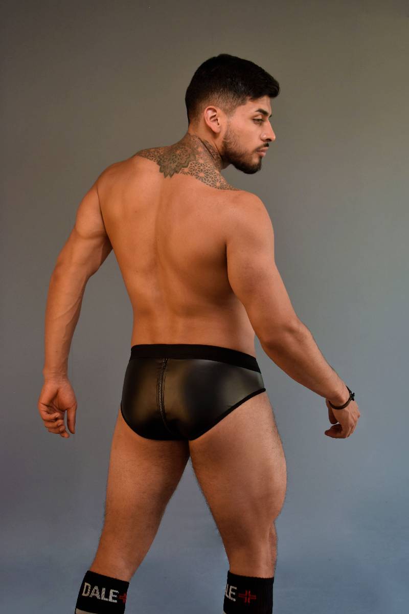DALE MAS Army Camouflage Brief with Rear Zip