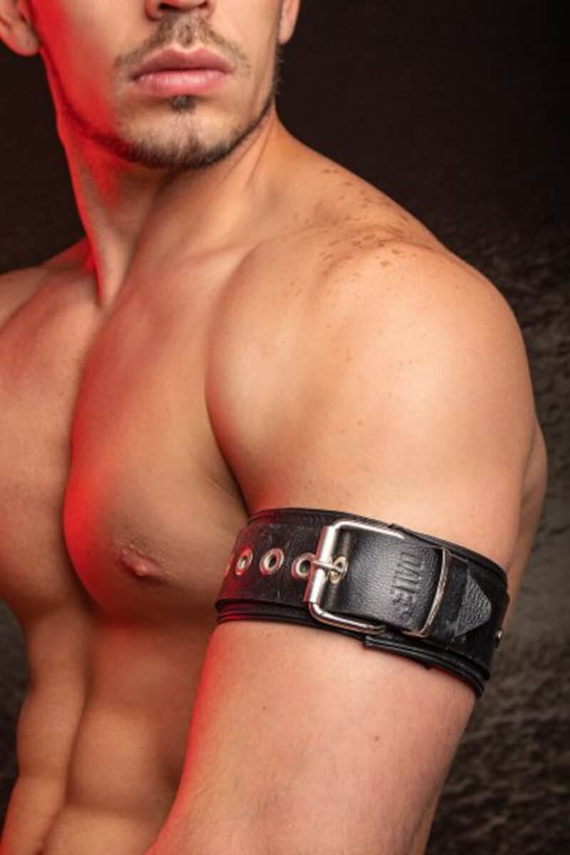 DALE MAS Adjustable Leather Bicep Band - 100% Real Leather