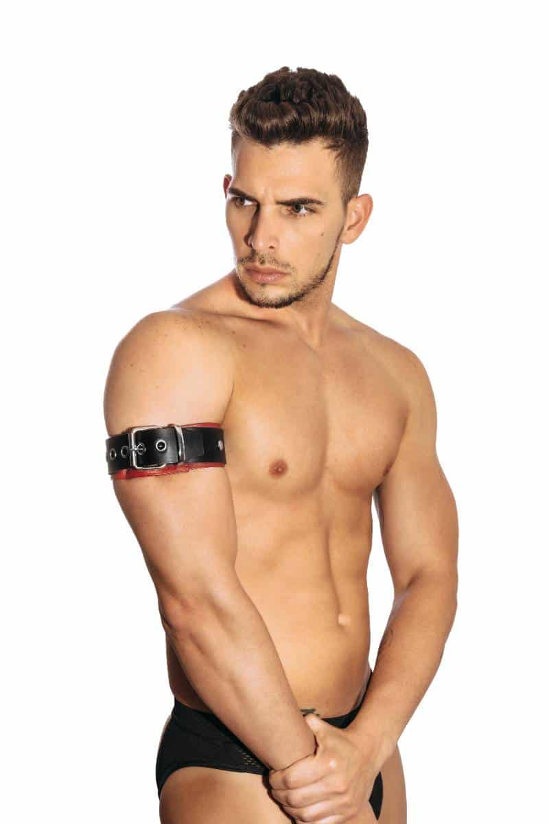 DALE MAS Leather Buckle Bicep Band