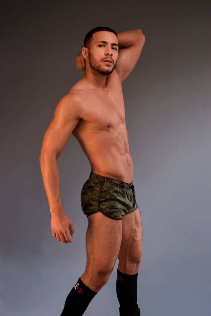 DALE MAS Army Camouflage Short Shorts