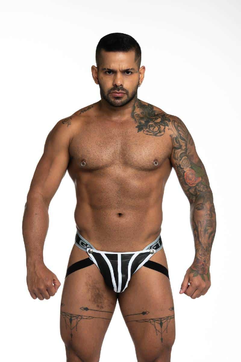 GIGO Fetish Leatherette Jockstrap with Removable Pouch