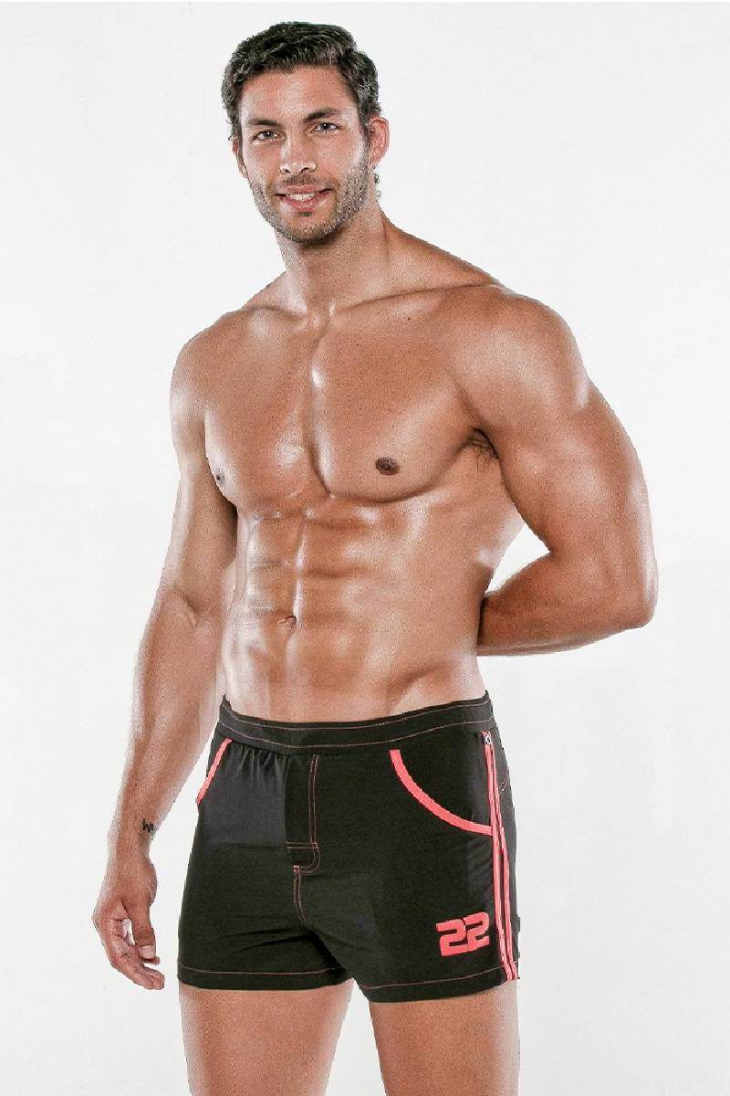 mens sporty black swimming shorts