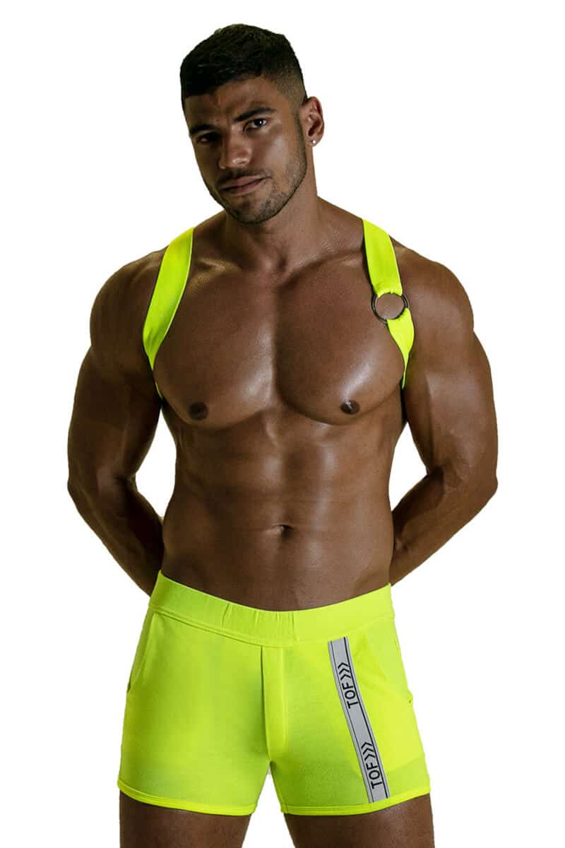 mens neon yellow shoulder harness
