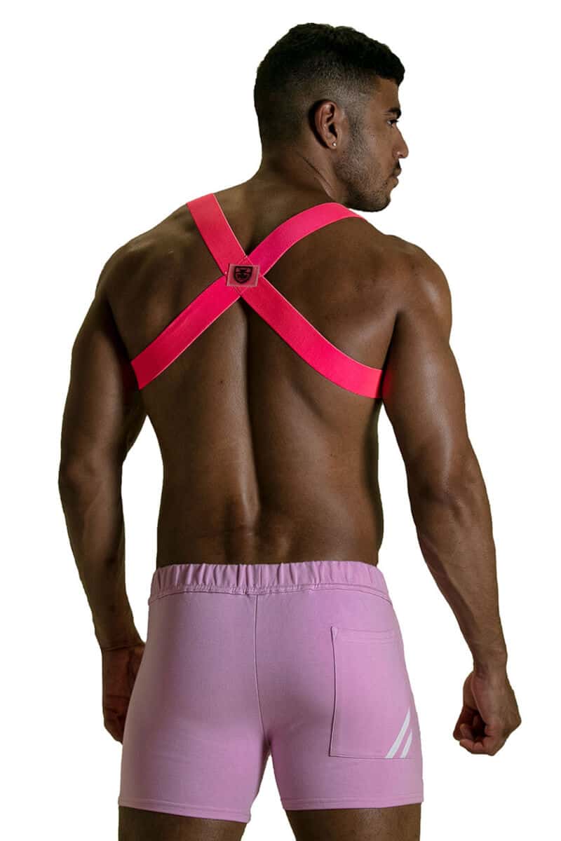 neon pink male fesitval circuit party harness