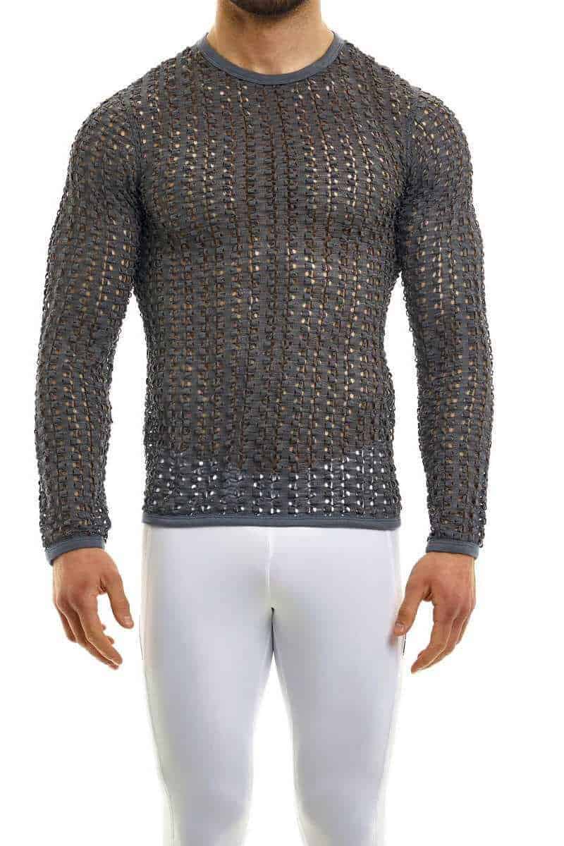 Modus Vivendi Knitted Mesh Long-Sleeved Sweater