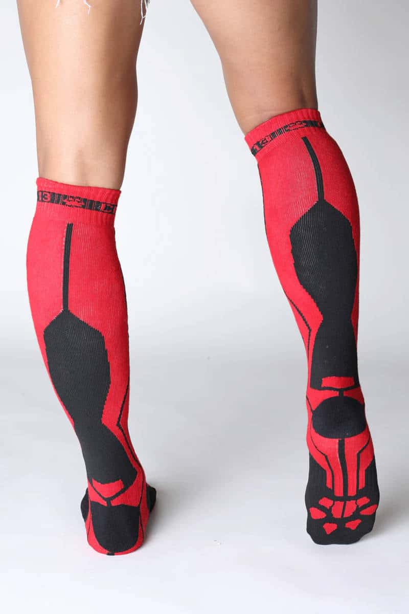 CellBlock13 Men's Red Knee-Length Socks