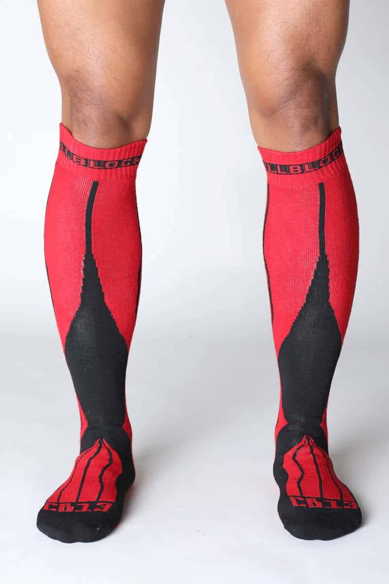 CellBlock13 Men's Red Knee-Length Socks
