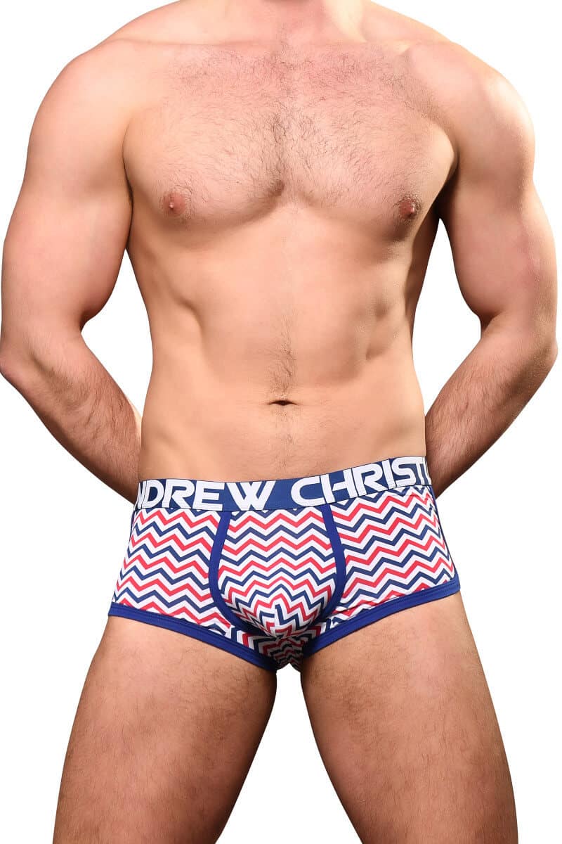 Mens Andrew Christian Zig Zag Boxer with Almost Naked Pouch