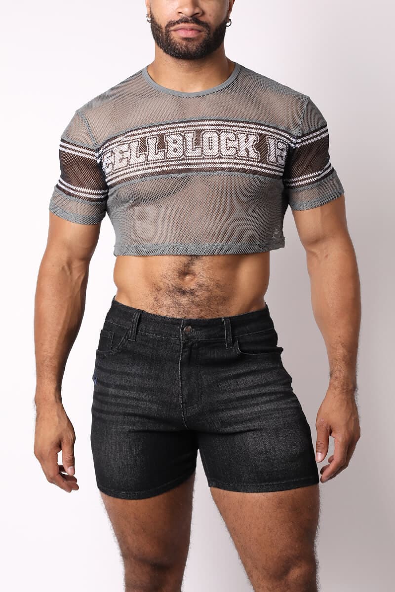 CellBlock13 Challenger Cropped Mesh T-shirt