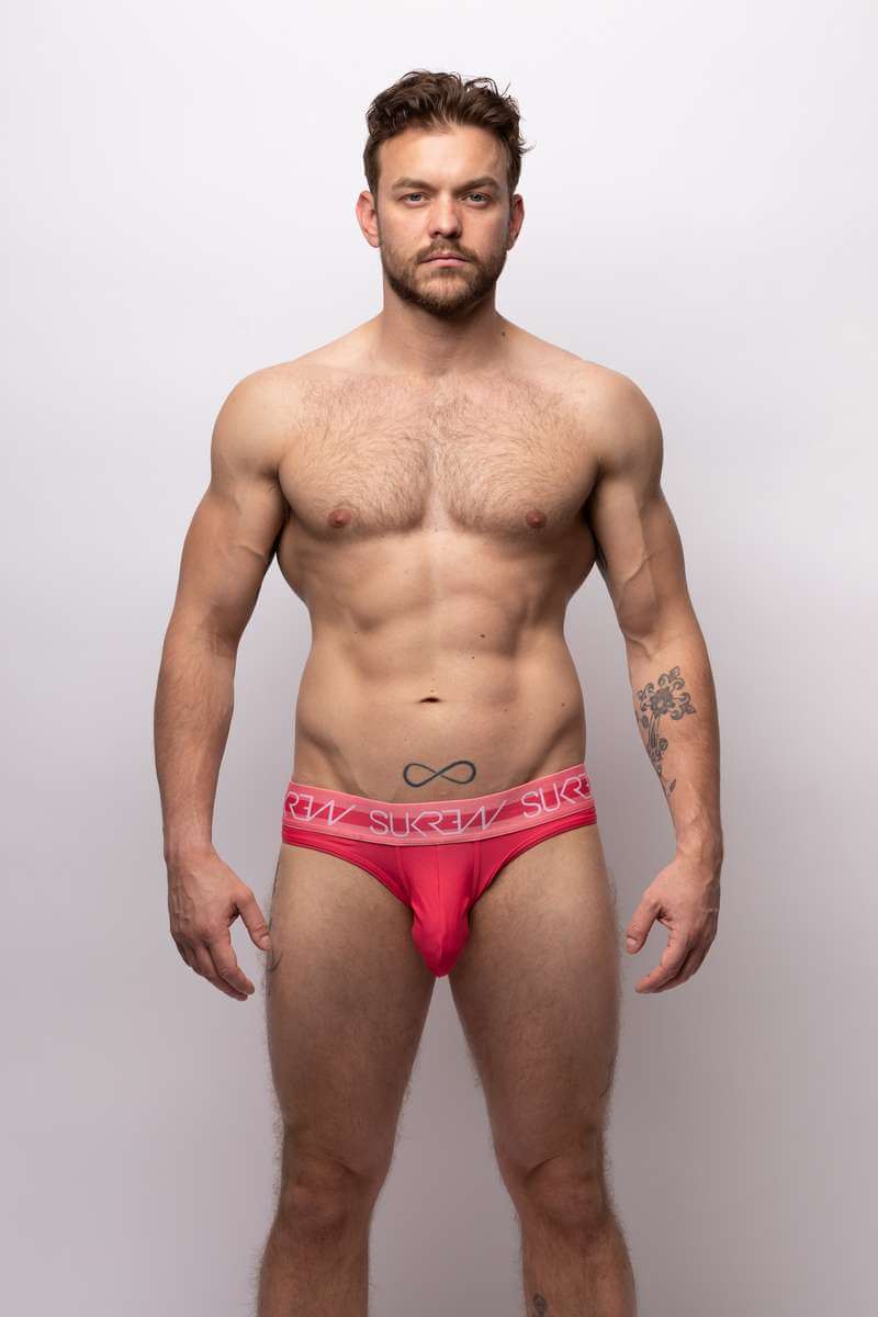 SUKREW MENS LAGOON LARGE POUCH BRIEF IN SILKY SMOOTH FABRIC