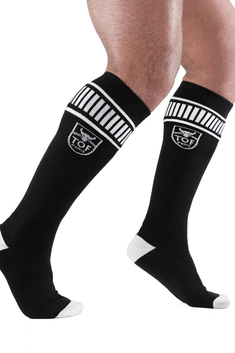 TOF Paris mens sports socks knee length cotton
