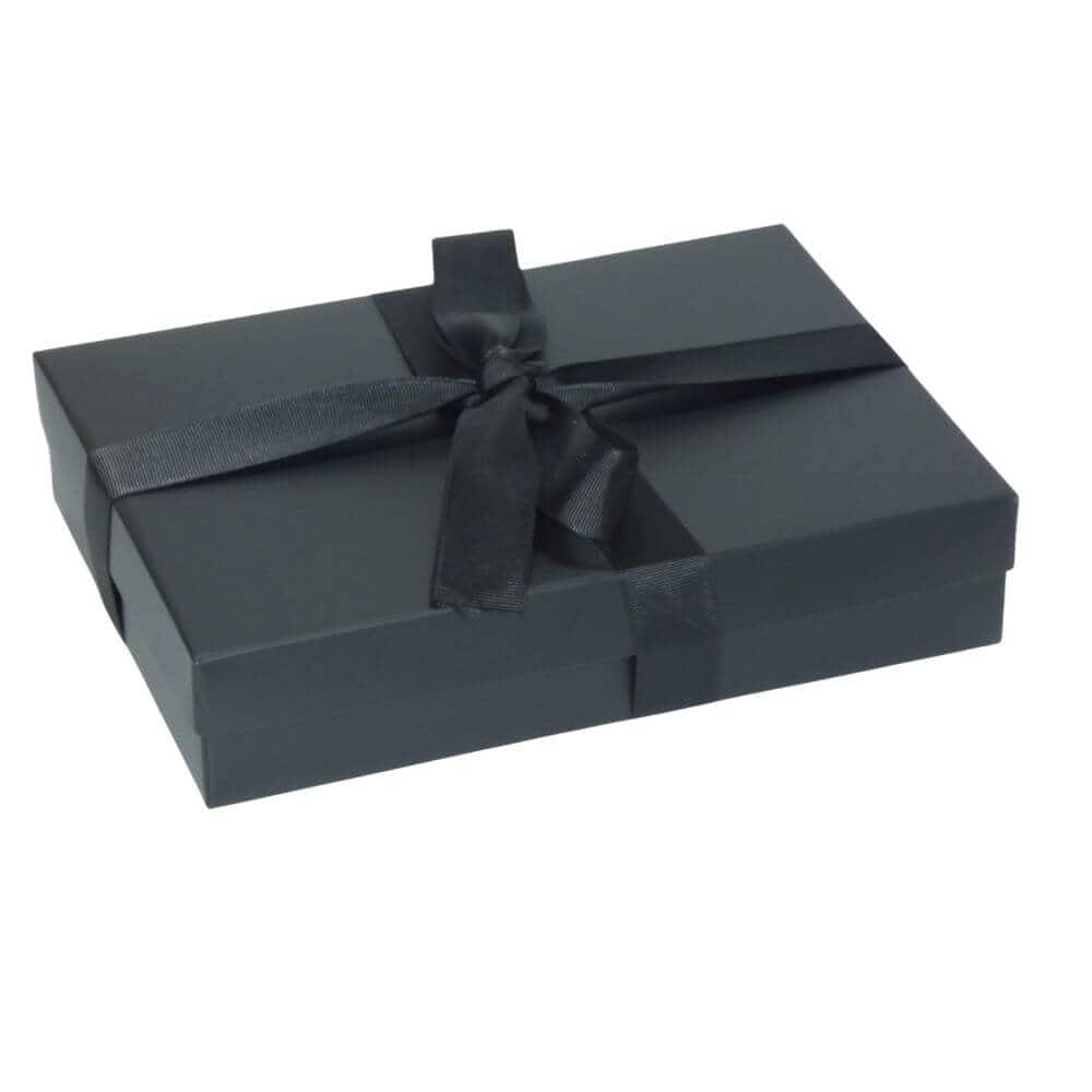 Black Gift Box, Tissue Wrap & Ribbon