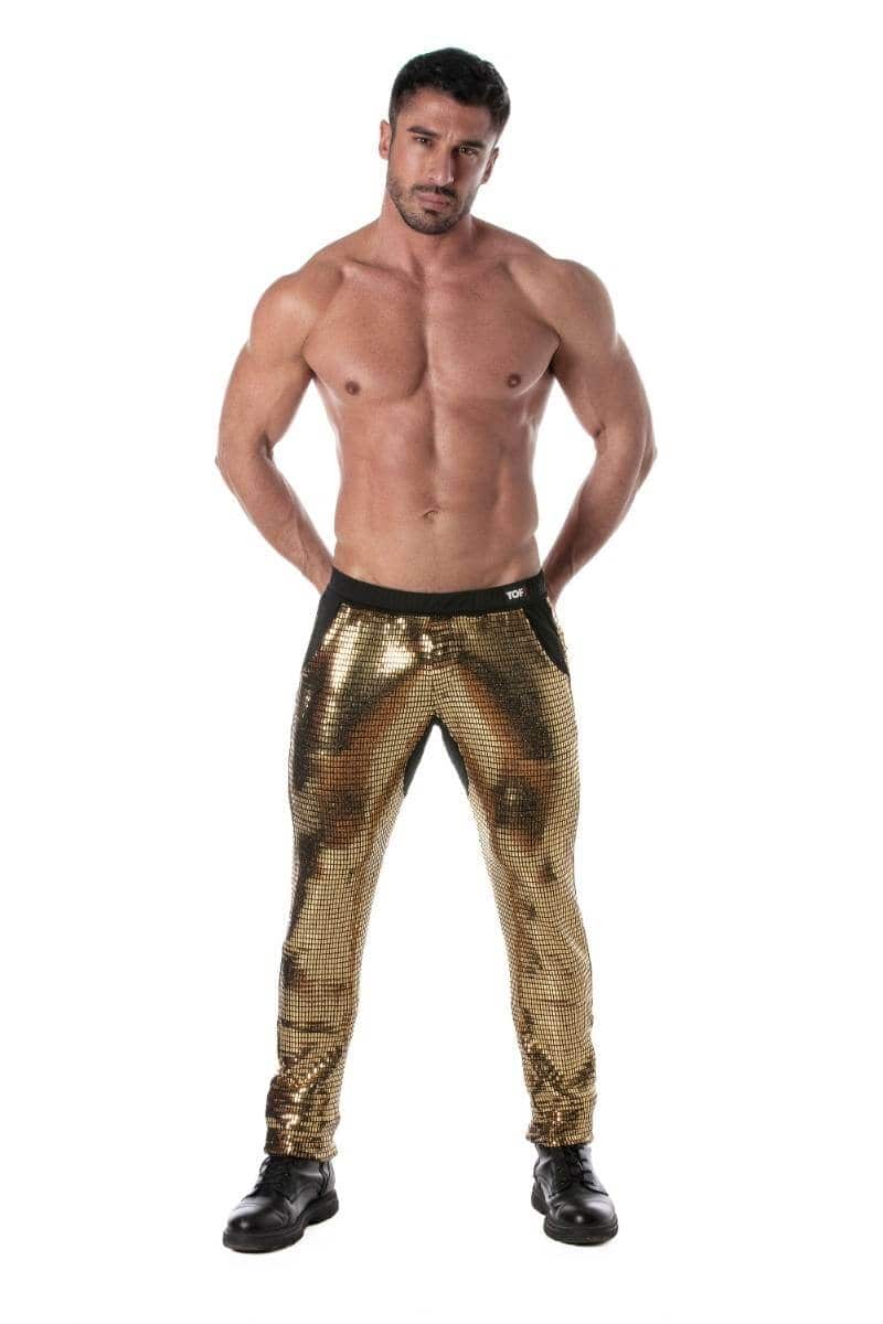 Buy ZEROYAA Mens Night Club Metallic Gold Suit Pants/Straight Leg Trousers,  Zlp01-silver, 30 at Amazon.in