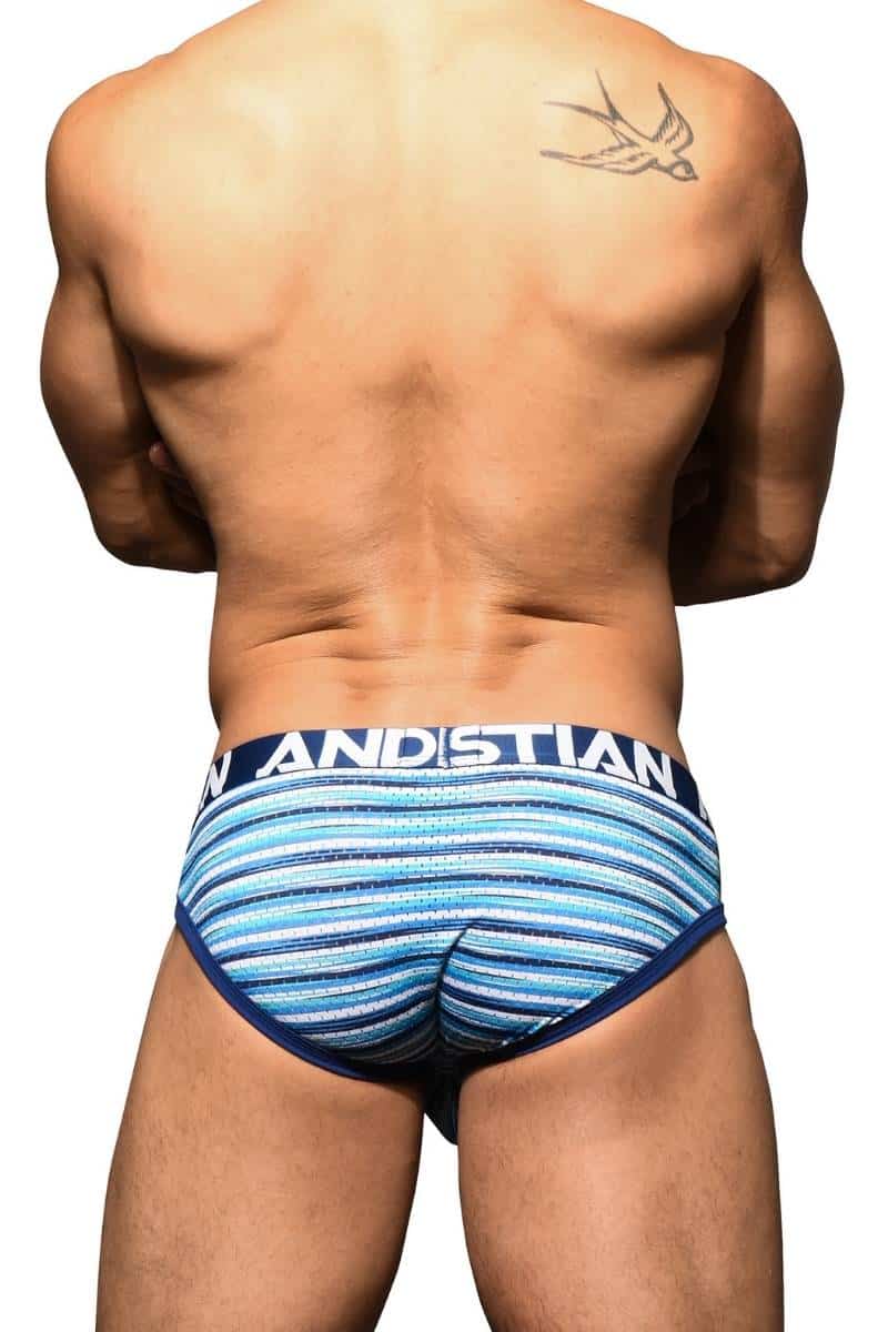 Andrew Christian Almost Naked Stripe Mesh Brief