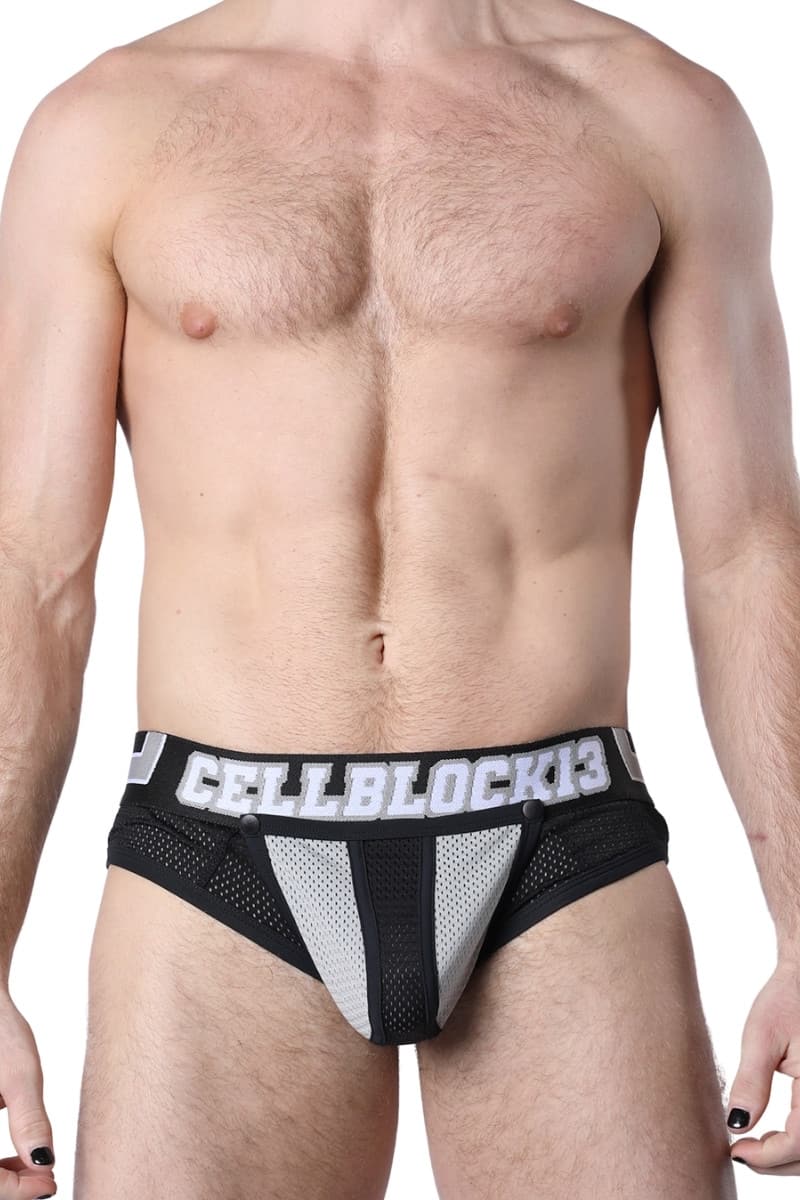 CellBlock13 Take Down Mesh Brief - Rear Zip + Removable Pouch