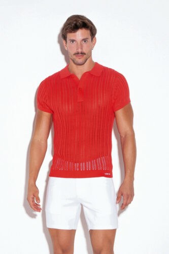 CODE22 Knitted Stripe Polo