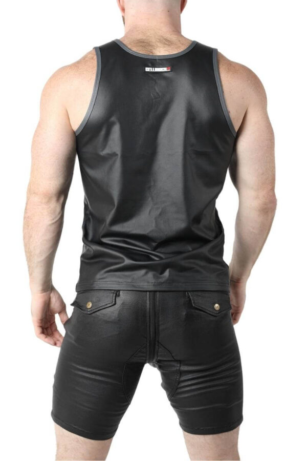 CellBlock13 Anti-Chrome Vegan Leather Tank Top - Image 5